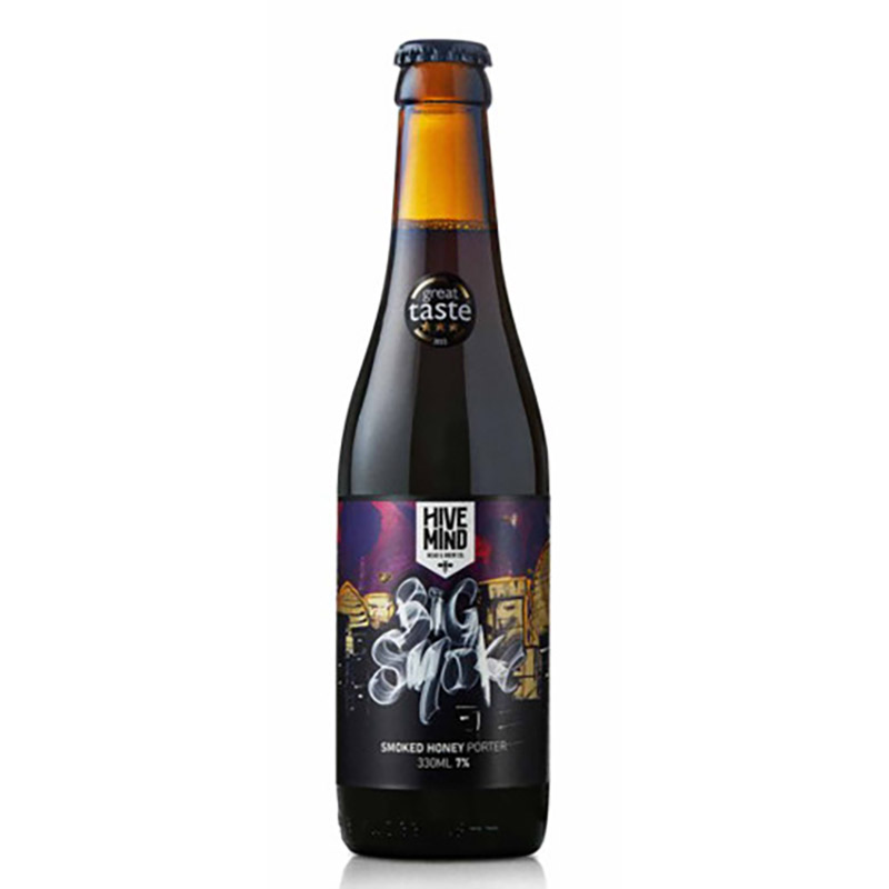 Hive Mind Big Smoke Smoked Honey Porter 330ml Bottles