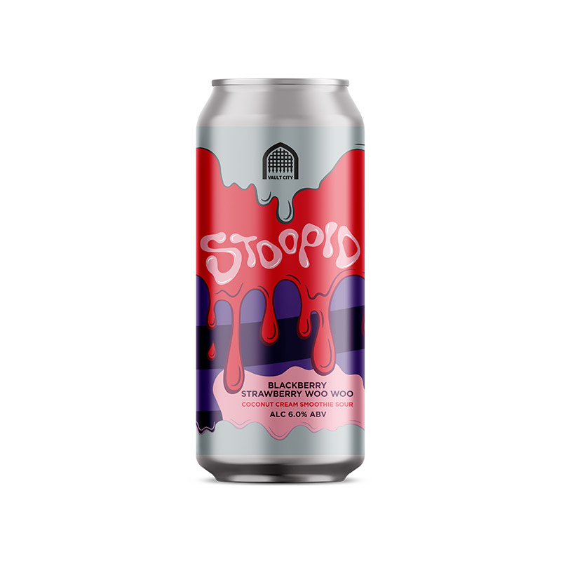 Vault City Stoopid - Blackberry Strawberry Woo Woo Smoothie Sour Cans
