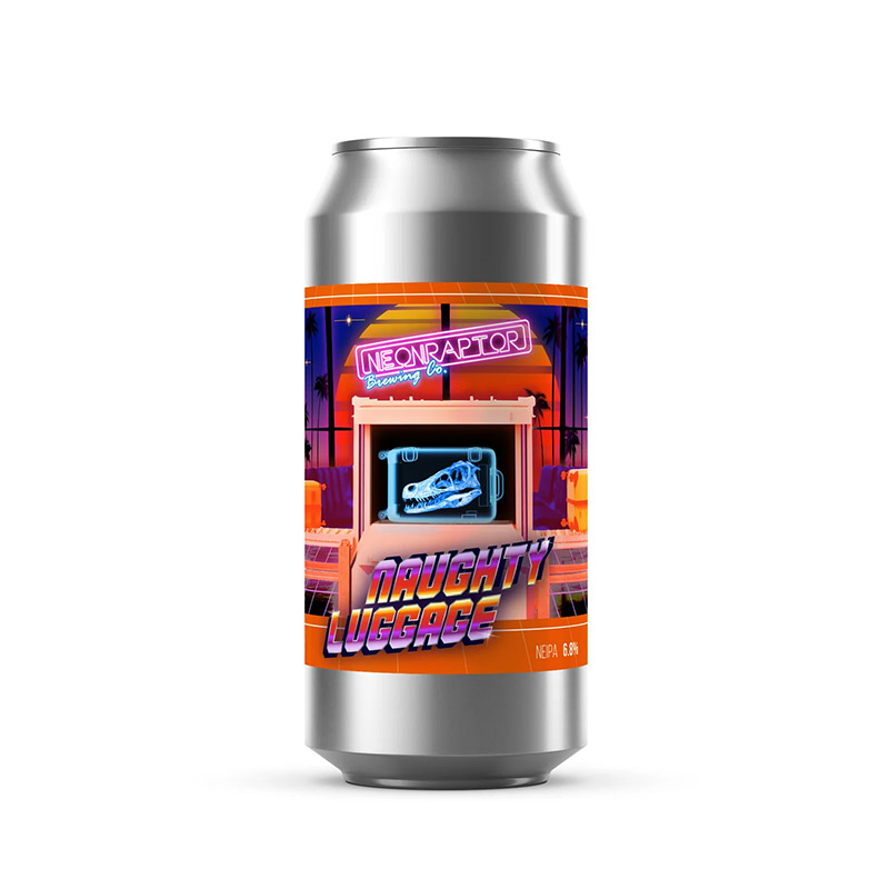 Neon Raptor Naughty Luggage NEIPA Cans