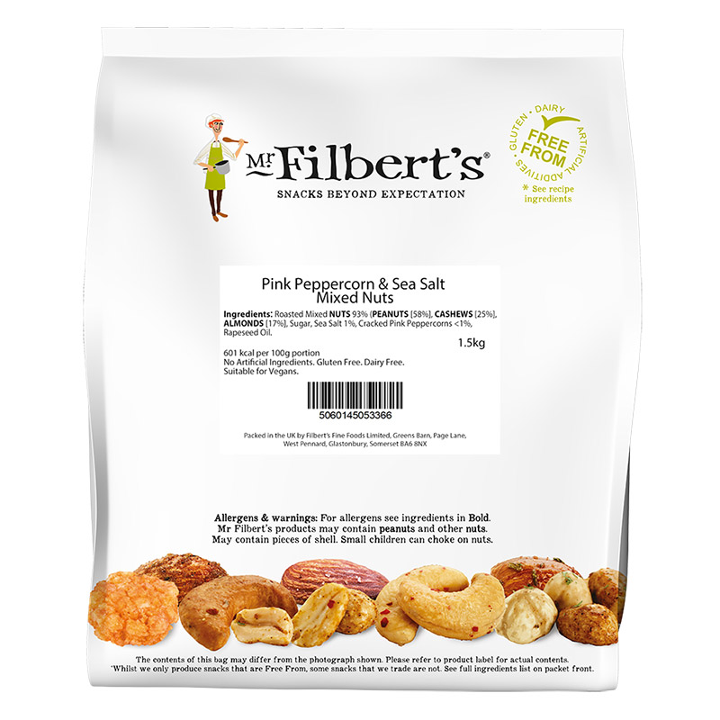 Mr Filbert's Pink Peppercornn& sea salt Mixed Nuts 1.5kg