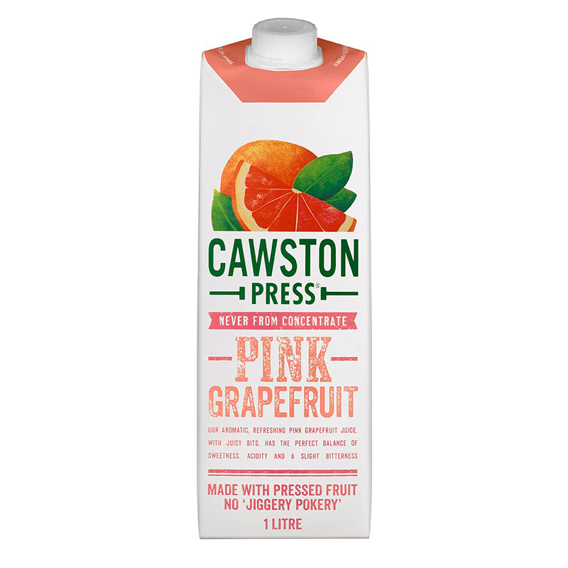 Cawston Press Pink Grapefruit Juice 1L x 8