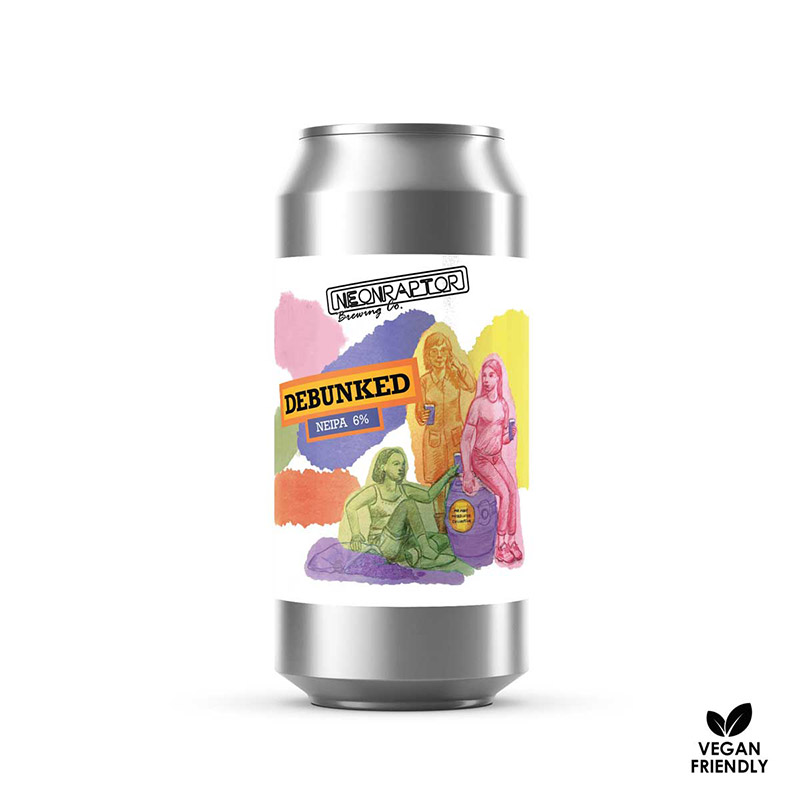 Neon Raptor Debunked NEIPA IWD Beer Cans