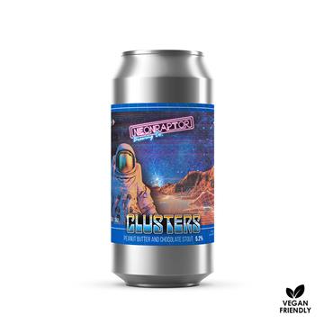 Neon Raptor Clusters Chocolate Peanut Butter Stout Cans