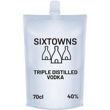 Sixtowns Triple Distilled Vodka Refill Pouch