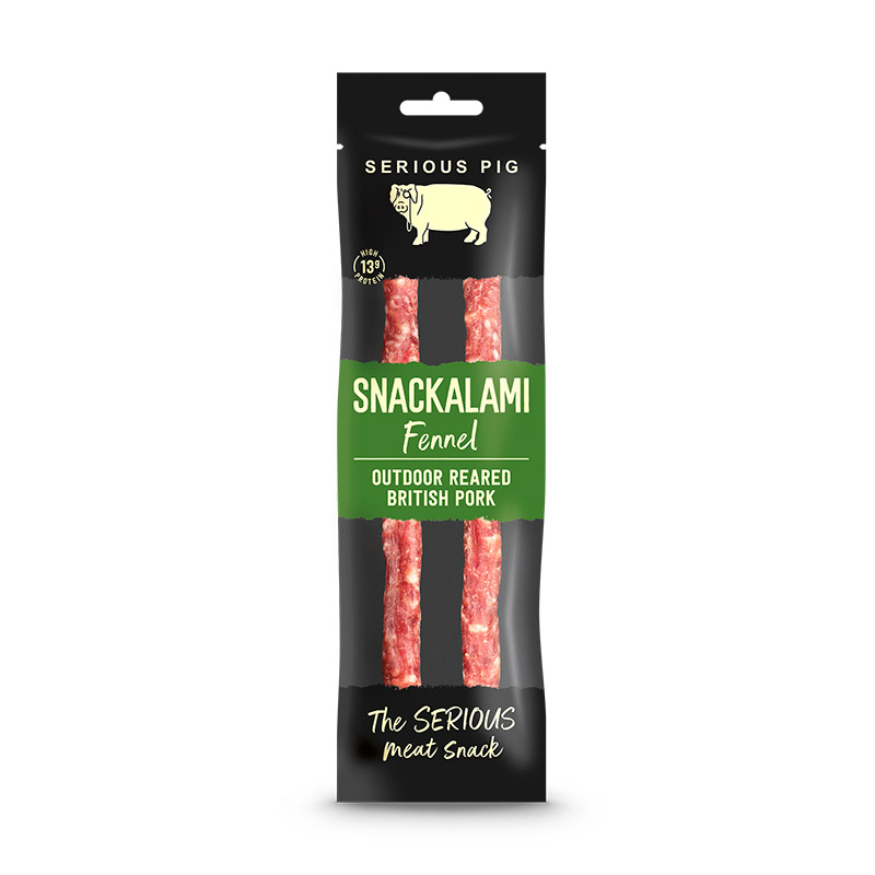 Serious Pig Snackalami Fennel Salami 24pk
