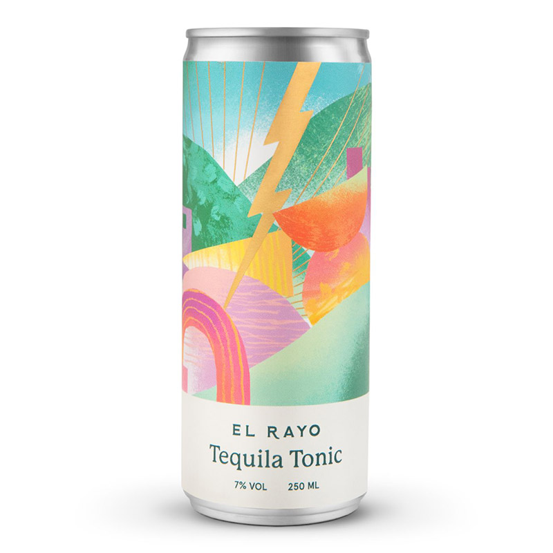 El Rayo Tequila and Tonic 250ml Cans