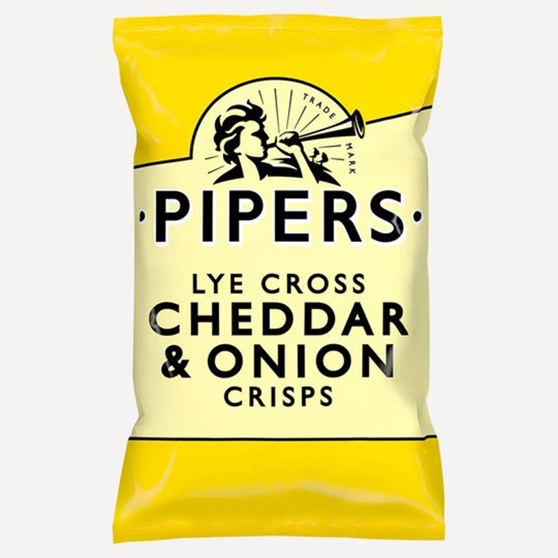 Pipers Cheddar & Onion Crisps