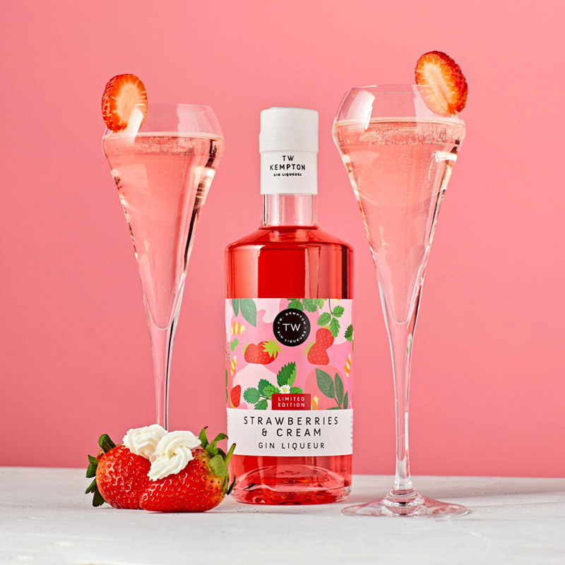 TW Kempton Strawberries & Cream Gin Liqueur