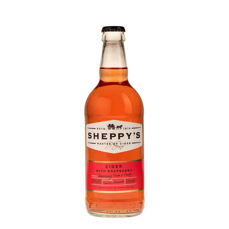 Sheppy's Raspberry Cider Bottles