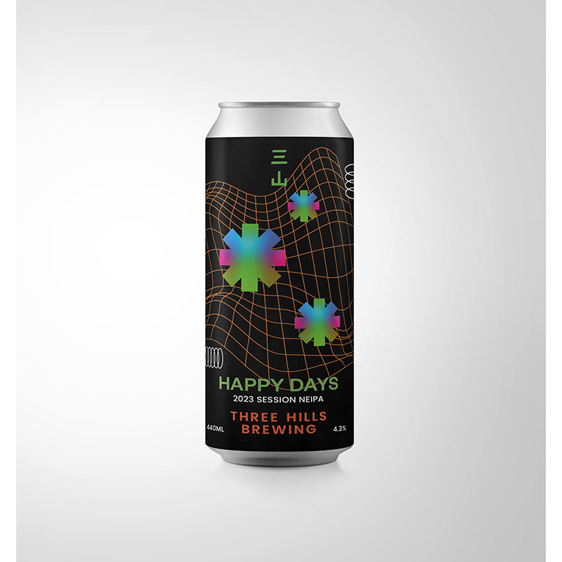 THREE HILLS HAPPY DAYS SESSION NEIPA 440ML CANS
