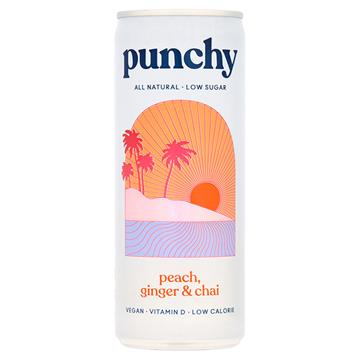 Punchy Peach, Ginger and Chai 250ml Cans x 12