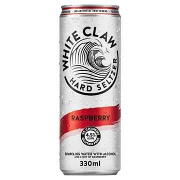 White Claw Hard Seltzer Raspberry Cans