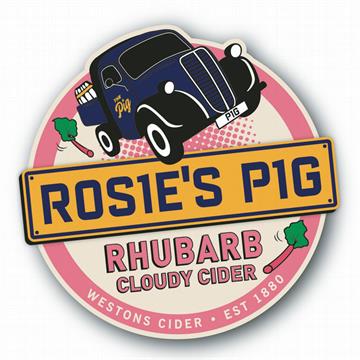 Westons Rosie's Pig Rhubarb Cider 10L Bag in Box